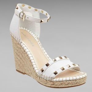 New Marc Fisher Kegan White Espadrille Sandals, 7.5